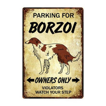 Load image into Gallery viewer, Border Collie Love Reserved Parking Sign BoardCarBorzoiOne Size