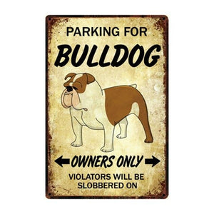 Border Collie Love Reserved Parking Sign BoardCarEnglish BulldogOne Size