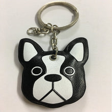 Load image into Gallery viewer, Boston Terrier Love PU Leather Keychain-Accessories-Accessories, Boston Terrier, Dogs, Keychain-Boston Terrier-1