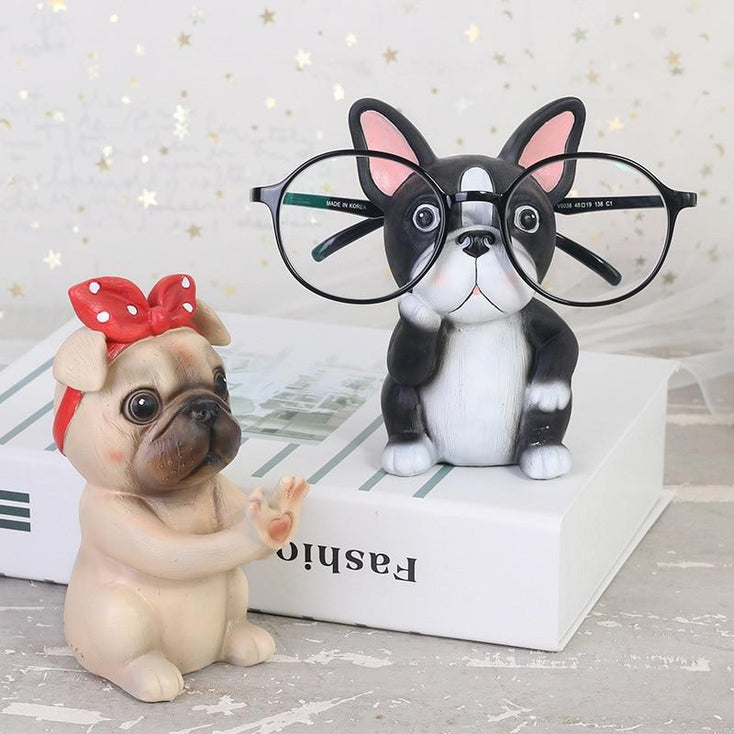 Image of a boston terrier glasses holder