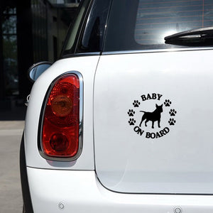 Bull Terrier Baby On Board Vinyl Car Stickers-Car Accessories-Bull Terrier, Car Accessories, Car Sticker, Dogs-5