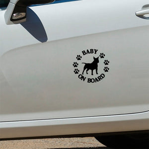 Bull Terrier Baby On Board Vinyl Car Stickers-Car Accessories-Bull Terrier, Car Accessories, Car Sticker, Dogs-6