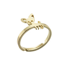 Load image into Gallery viewer, Image of a Gold Chihuahua ring