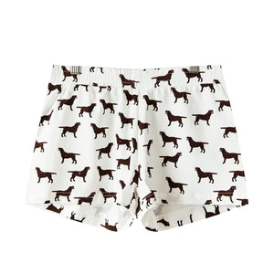 Chocolate Labrador Mom Crop Top and Shorts Sleeping Set-Apparel-Apparel, Chocolate Labrador, Dogs, Labrador, Pajamas-3