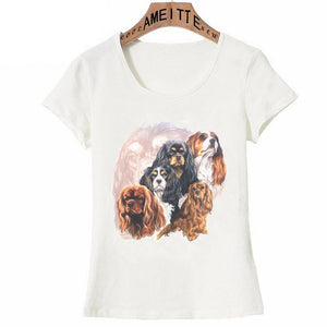 Image of an adorable and timeless Cavalier King Charles Spaniel t-shirt