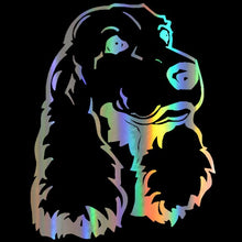 Load image into Gallery viewer, Cocker Spaniel Love Vinyl Car Stickers-Car Accessories-Car Accessories, Car Sticker, Cocker Spaniel, Dogs-Reflective Rainbow-1 pc-1