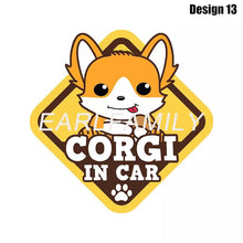 Load image into Gallery viewer, Image of Corgi car sticker in the cutest Corgi in Car loving design 13