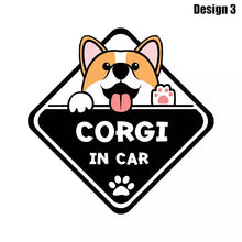 Load image into Gallery viewer, Image of Corgi car sticker in the cutest Corgi in Car loving design 3