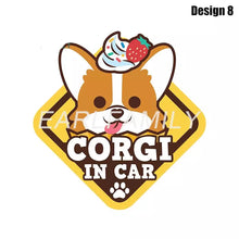 Load image into Gallery viewer, Image of Corgi car sticker in the cutest Corgi in Car loving design 8