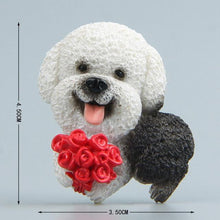 Load image into Gallery viewer, Cutest Border Collie Fridge MagnetHome DecorBichon Mix with Flowers
