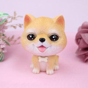 Cutest Brown Shih Tzu Love Miniature BobbleheadCar AccessoriesShiba Inu