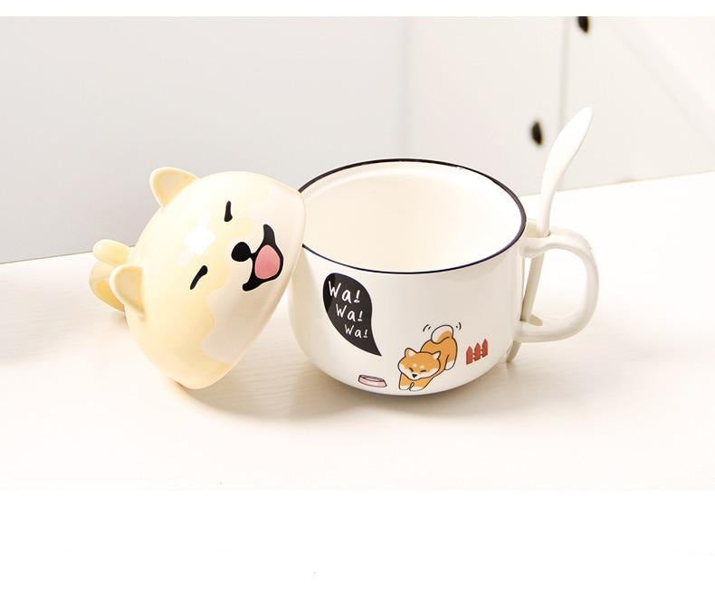Cutest Dual Use Shiba Inu Love Ceramic Cup Set
