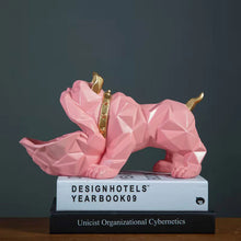 Load image into Gallery viewer, Image of a pink color organiser english bulldog statue