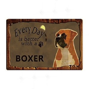 Every Day is Better with my English Springer Spaniel Tin Poster - Series 1-Sign Board-Dogs, English Springer Spaniel, Home Decor, Sign Board-Boxer-6