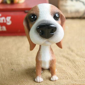 Image of a super cute, realistic and lifelike beagle bobblehead