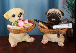 Fawn French Bulldog Love Tabletop Organiser & Piggy Bank StatueHome Decor