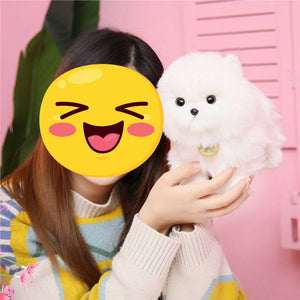 Fluffy White Pomeranian Stuffed Animal Plush Toy-Soft Toy-Dogs, Home Decor, Pomeranian, Soft Toy, Stuffed Animal-4