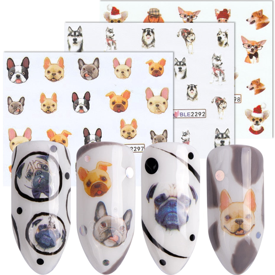 3d french bulldog Nail Art Decoration charms / 2pcs