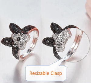 Image of a french Bulldog ring with resizable clasp