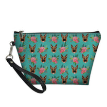 Load image into Gallery viewer, German Shepherd Love Multipurpose Pouches-Accessories-Accessories, Bags, Dogs, German Shepherd-Smiling German Shepherd Faces with Flowers and Green Background-4