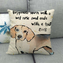 Load image into Gallery viewer, German Shepherds Make Me Happy Cushion Cover-Home Decor-Cushion Cover, Dogs, German Shepherd, Home Decor-Beagle - Happiness is a Beagle-5