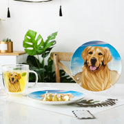 Golden Retriever Love 8" Bone China Decorative Dinner PlateHome Decor