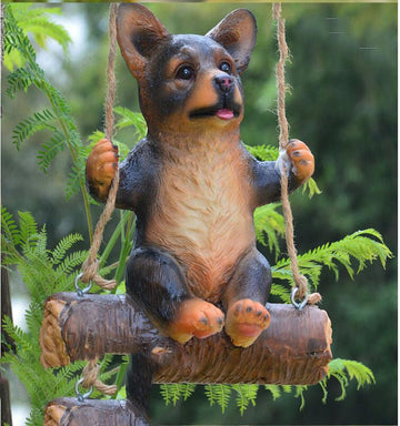 Hanging Corgi Love Garden Statues-Home Decor-Corgi, Dogs, Home Decor, Statue-Cardigan Welsh Corgi-5