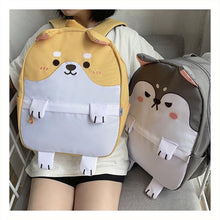 Load image into Gallery viewer, Husky and Shiba Inu Love Canvas BackpackAccessories