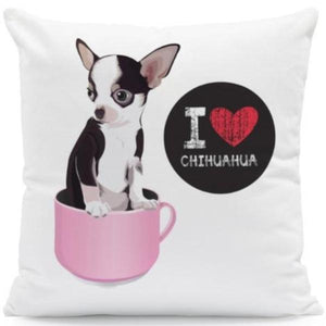 I Heart My English Bulldog Cushion CoverCushion CoverOne SizeChihuahua