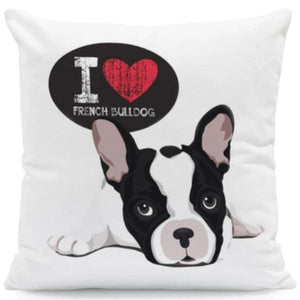 I Heart My English Bulldog Cushion CoverCushion CoverOne SizeFrench Bulldog