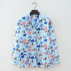 Image of Boston Terrier pajamas for womens