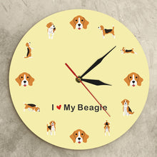Load image into Gallery viewer, I Love My Beagle Wall Clock-Home Decor-Beagle, Dogs, Home Decor, Wall Clock-10