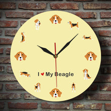 Load image into Gallery viewer, I Love My Beagle Wall Clock-Home Decor-Beagle, Dogs, Home Decor, Wall Clock-3