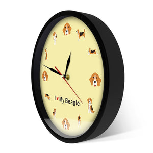 I Love My Beagle Wall Clock-Home Decor-Beagle, Dogs, Home Decor, Wall Clock-6