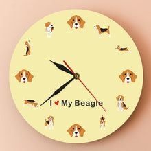 Load image into Gallery viewer, I Love My Beagle Wall Clock-Home Decor-Beagle, Dogs, Home Decor, Wall Clock-No Frame-1
