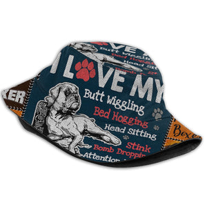 I Love My Boxer Bucket Hat-Accessories-Accessories, Boxer, Dogs, Hat-3