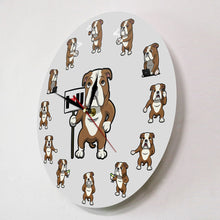 Load image into Gallery viewer, I Love My English Bulldog Wall Clock-Home Decor-Dogs, English Bulldog, Home Decor, Wall Clock-11