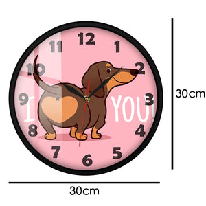 I Love You Dachshund Wall Clock-Home Decor-Dachshund, Dogs, Home Decor, Wall Clock-10