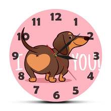 Load image into Gallery viewer, I Love You Dachshund Wall Clock-Home Decor-Dachshund, Dogs, Home Decor, Wall Clock-18