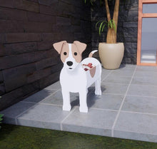 Load image into Gallery viewer, Image of a super cute 3d jack russell terrier flower planter