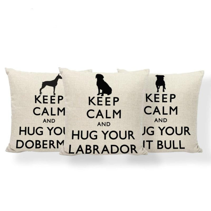 Keep Calm and Love Your Labrador Cushion Cover-Home Decor-Black Labrador, Cushion Cover, Dogs, Home Decor, Labrador-4