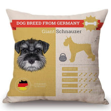 Load image into Gallery viewer, Know Your Akita Cushion Cover - Series 1Home DecorOne SizeSchnauzer
