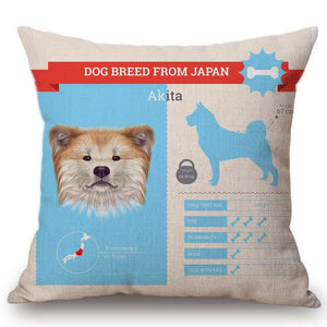 Know Your Japanese Chin Cushion Cover - Series 1Home DecorOne SizeAkita