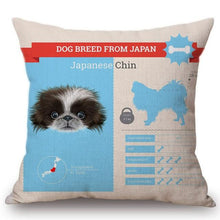 Load image into Gallery viewer, Know Your Japanese Chin Cushion Cover - Series 1Home DecorOne SizeJapanese Chin