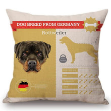 Load image into Gallery viewer, Know Your Japanese Chin Cushion Cover - Series 1Home DecorOne SizeRottweiler