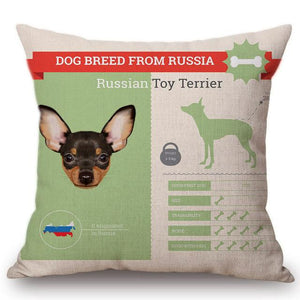 Know Your Japanese Chin Cushion Cover - Series 1Home DecorOne SizeRussian Toy Terrier
