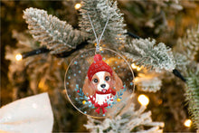Load image into Gallery viewer, Merry Cavalier King Charles Spaniel Christmas Tree Ornament-Christmas Ornament-Cavalier King Charles Spaniel, Christmas, Dogs-Holographic Stars-3