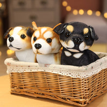 Load image into Gallery viewer, image of an adorable shiba inu stuffed animal plush toy  in a basket