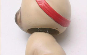 Image of a nodding girl Pug bobblehead close view