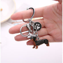 Load image into Gallery viewer, Papillon Love 3D Metal Keychain-Key Chain-Accessories, Dogs, Keychain, Papillon-Dachshund-11
